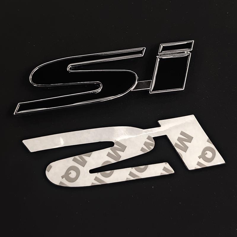 

3D Metal Car Rear Trunk Fender Side Front Grille Logo Si Badge Si Emblem For Honda Civic Accord Jazz Si Sticker Accessories