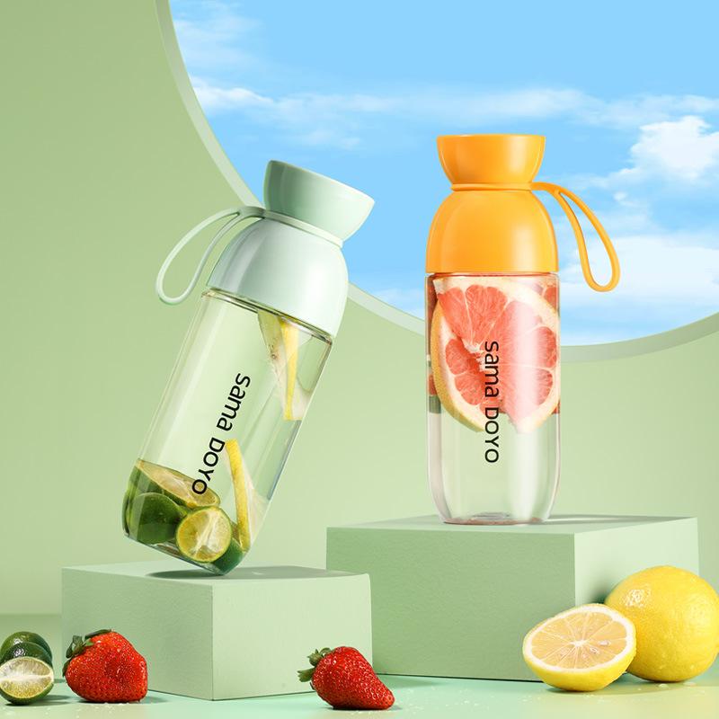 Portable Water Bottle Sports Fruit Tea Bottle Cold Drink 530mL
