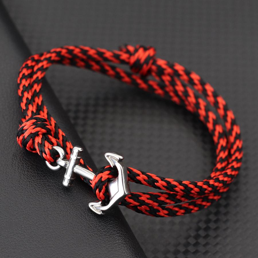 Stylish Anchor Bracelet For Men Double Layer Adjustable Ethnic String Braslet Outdoor Cycling Nautical Braclet Accessories Joias