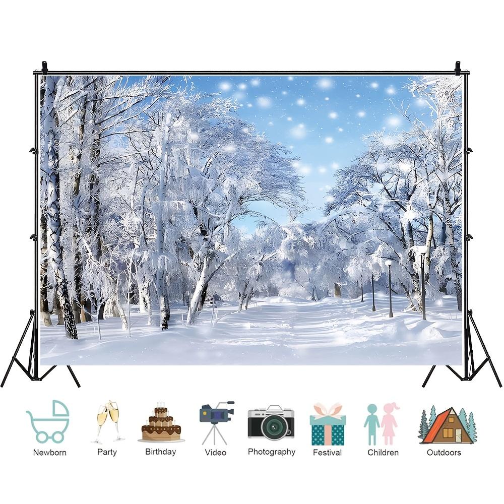 Christmas Enchanting Winter Forest Scene Decoration Background Winter Photography Backdrop Decorations For Photo Studio Photo Booth Christams Party