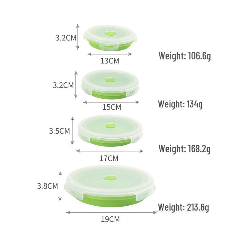 Lancheira dobrável de silicone: Lancheira Bento Portátil e Dobrável para Conservação de Frescor