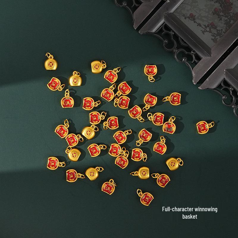 Year of the Horse Sand Gold Non-Fading Drip Oil Beaded DIY Bracelet and Jewelry Accessories.