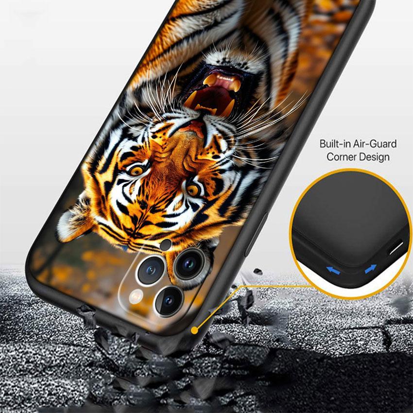 CJ7 Animal Tiger Soft Shell Phone Case for Redmi Note 8 9 Pro Max 9S 9T 9C NFC 8T 8A 10A A4