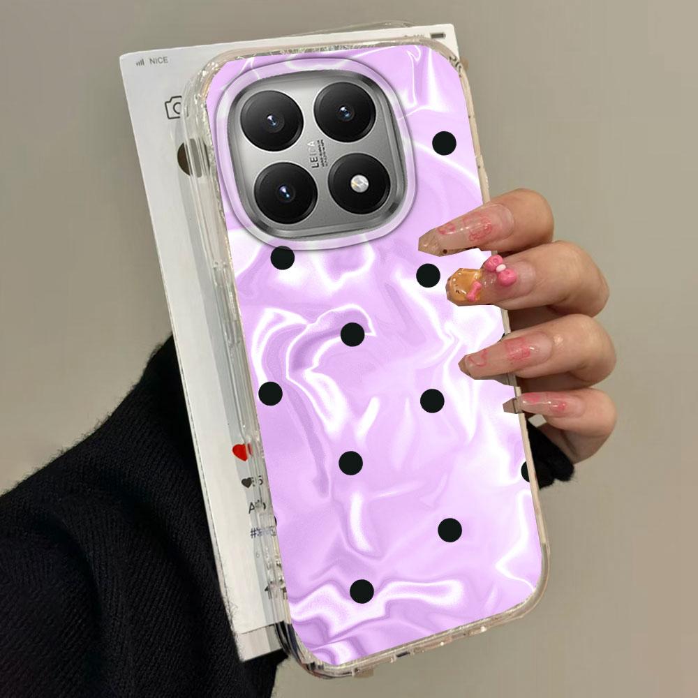 Elegant Phone Case Xiaomi 13T 14T 15T Pro 11 Lite Poco X3 X5 X6 M5S X7 M6 Artistic Colorful Circular Dots Cover Women Water Wave