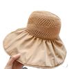 Summer Breathable Female Sunshade Cap UPF50+large Brim UV Protection and Sun Protection Empty Top Hat