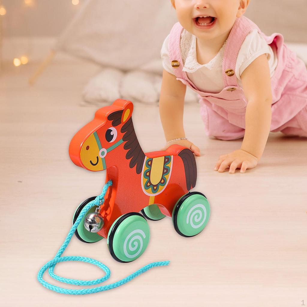 Animal , Baby Toy, Educational Pull Toy with String for Toddlers