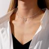 Unique Cross Pendants Necklaces for Women Gold Silver Color Cross Tassel Chain Choker Necklace Fashion Jewelry Accessories