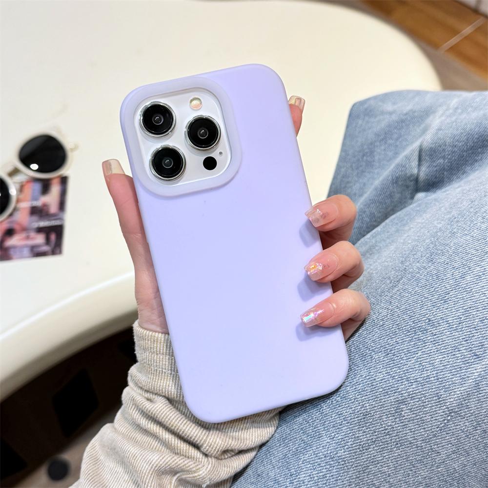 Luxury Candy Colored Liquid Silicone Phone Case For iPhone 16 15 14 13 12 Pro Max Puls 11 Soft Shockproof Bumper Matte Cover