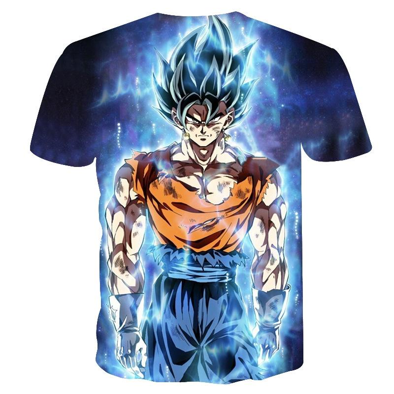 Vibrant Summer Tee Dragon Ball Z Goku Super Saiyan 3d Print Casual T-shirt Men Women Top