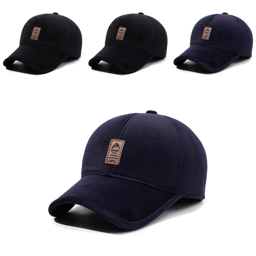 Trendy Baseball Cap For Men With Faux Wool Lining Windproof And Warm For Autumn Winter