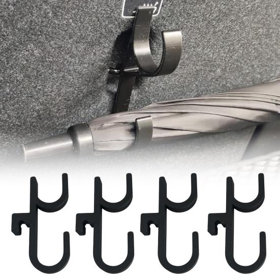 Car Umbrella Hook Clip No Drilling Stable Installation Car Umbrellas Holder Plant Towel Holder Mess-free Trunk Organizer