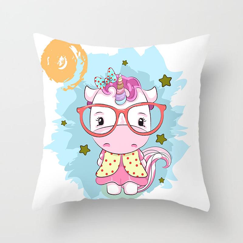 Internet Celebrity Cute Animal Pillow Cover Living Room Sofa Cushion Cover Bedside Pillow Cover