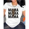 European Size Women's White T - Shirt: Fierce Mama: Leopard Bolt Tee