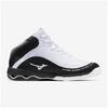 Mizuno Wave Divers DE 2 Fitness Size 2E Shoes, Indoor, Studio, Gym, Exercise, White/Black/Light Gray, 23.0 cm,