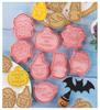 8Pcs Halloween Cookie Cutters Set Cartoon Owl Castle Pumpkin Witch Vampire Skull Pressable Cookie Stamp Biscuit Mold Halloween Decoration