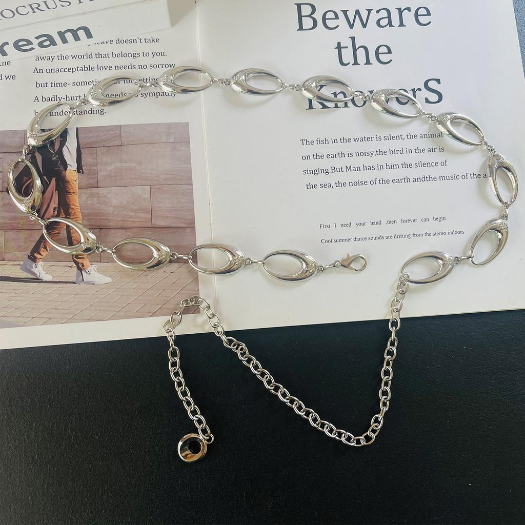 Metallic Waist Chain For Women With Water Diamond Embellishments For Dress And Sweater Accessories