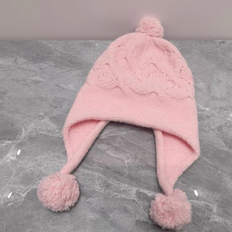 Męskie i damskie jesienno-zimowe nowe modne czapki urocze ciepłe dziergane czapki na uszy wełniane z domieszką wełny odmładzające żakardowe czapki wełniane