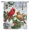 Premium Winter Snow Berry Robin Sheer Curtains Bedroom Voile Curtain Family Space Window Sheer Curtains Cooking Space Tulle Drapes