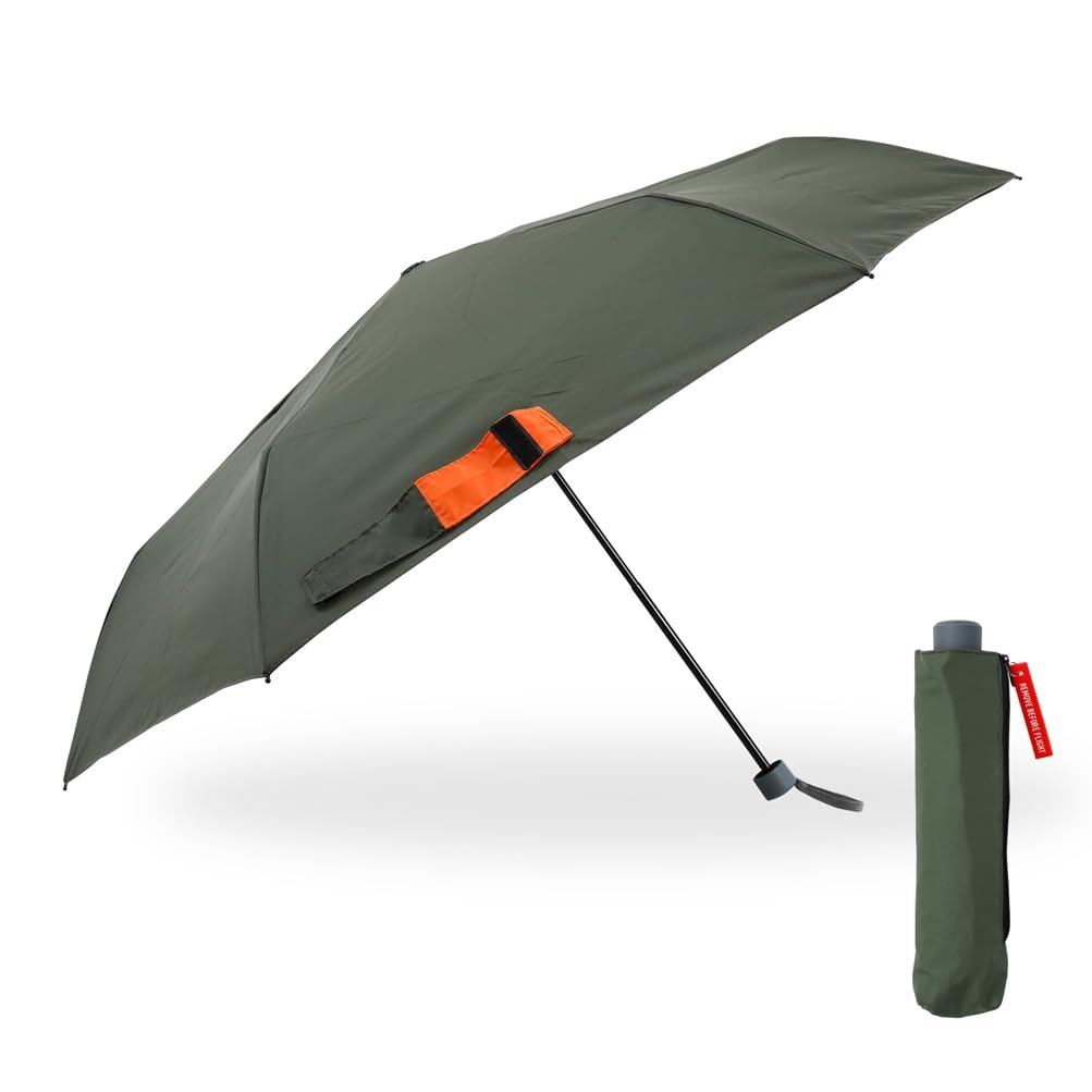 

Ogawa Складной военный 58см 107см Легкий и прочный стекловолоконный ручной зонт для мужчин, Ветрозащитный, Стиль MA-1, Хаки, LINEDROPS,