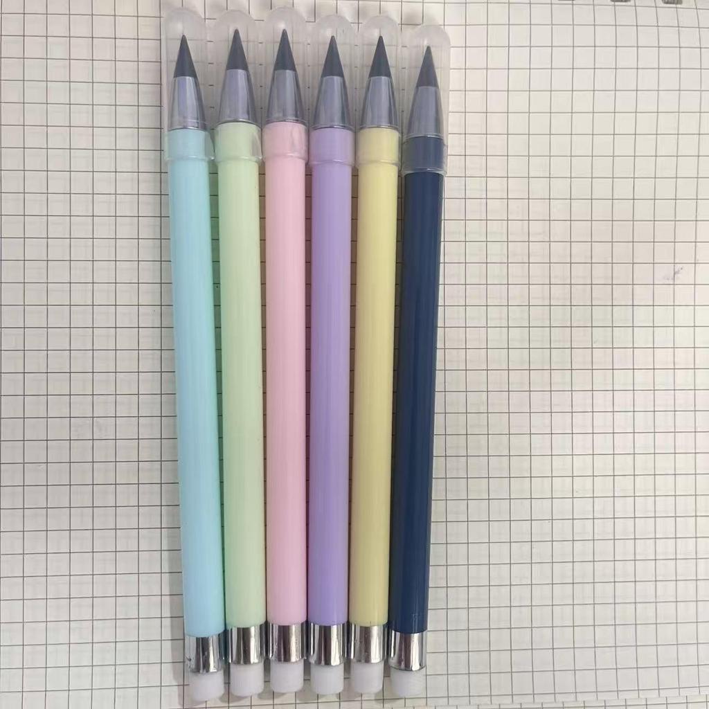 Eternal Unbreakable Pencil with Eraser: No Sharpening Needed, Macaron Colors, Durable & Innovative Design