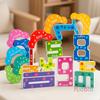 Pädagogische digitale Holzbausteine Kreative Puzzles Stapelspielzeug Farben Zahlen Erkennen Montessori Geschenk