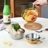 Outdoor Xuela Bowl 304 Stainless Steel Korean Rice Wine Bowl Restaurant Pickle Bowl with Handle Rice Washing Bowl