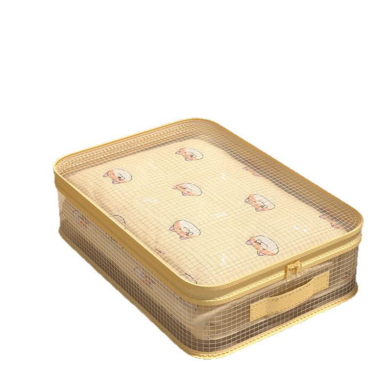 Four-Piece Breathable Storage Bag Set for Seasonal Quilt and Clothing Organization.