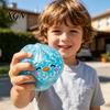 Portable Stress Reliever Cartoon Dumpling Squeeze Toy with Glitter, Relief Dough Kids Ball Fidget Toy, Soft Simulated Steamed Bun Sensory