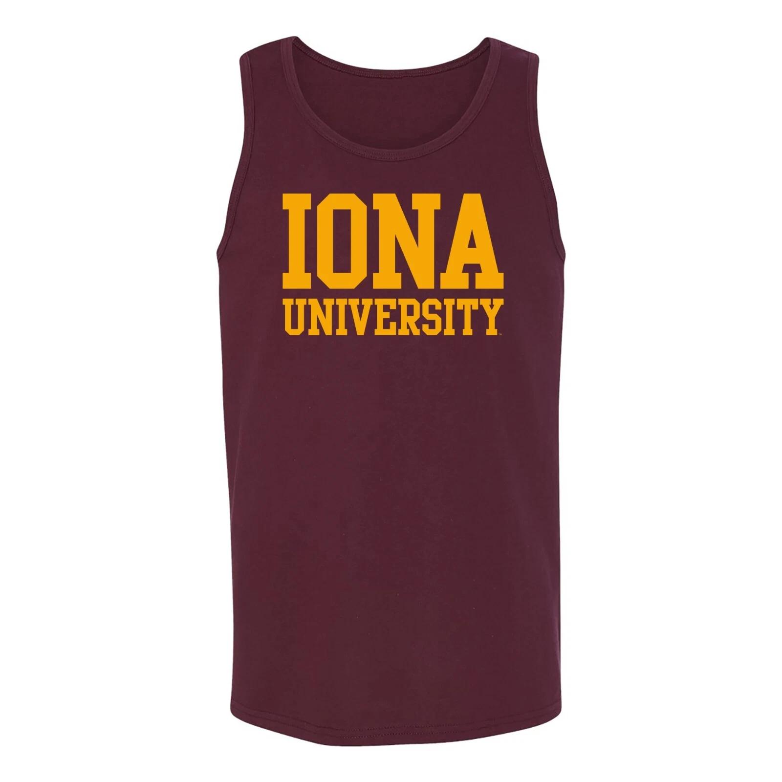 Iona University Gaels Basic Block Tank Top - Maroon S