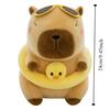 Children Yellow Duck Swim Ring Capybara Plush Toy Cute Simulation Beachwear Capibara Kawaii Stuffed Animal Birthday Travel Gift