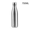 Single Wall Water Bottle 350ML 500ML 750ML 1000ML Stainless Steel Vacuum Flask Water Kettle Cola Drink Bottle For Travel Sports
