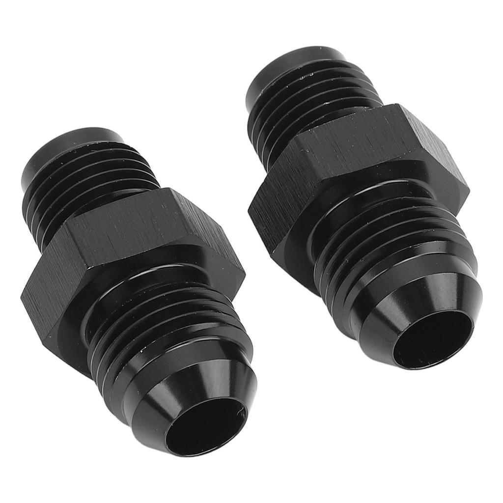 1 Pair 6An To 1 2 20 Inverted Flare Adapter Metal Structure Transmission Cooler Adapter Fitting Black