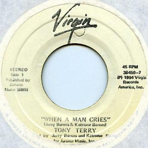 

7inch Record TONY TERRY - When A Man Cries Virgin 1994 Jamaica Soul/Funk