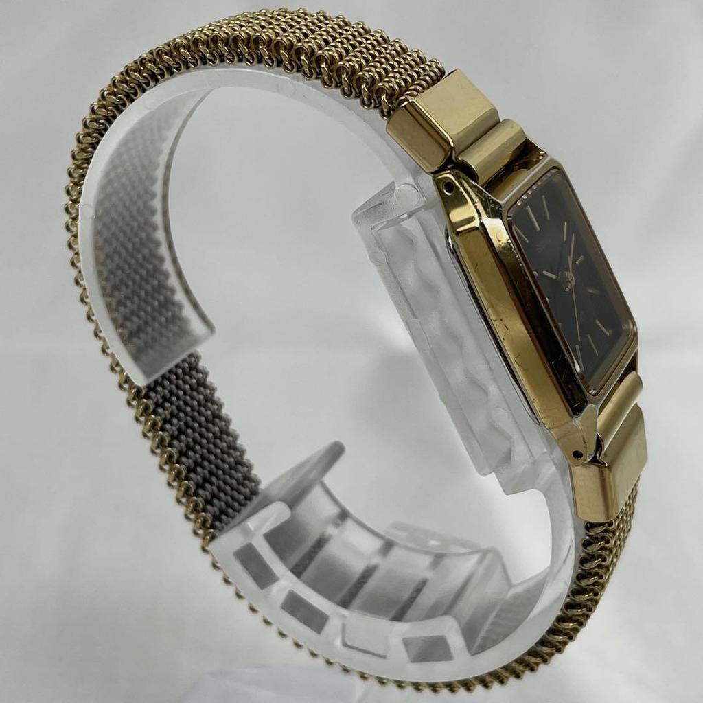 [USED] Working/Battery Operated SEIKO Spirit Watch, Black Dial, Gold, Square