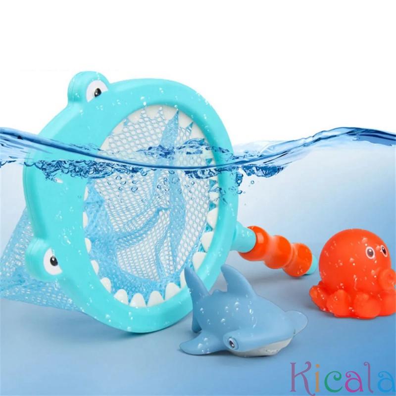 Baby Bath Toy Net Fishing Floating Children's Animal Cartoon Image Knead Happy Floating Water Toy Gift For Bathtub Pool Beach