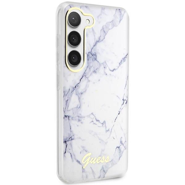Etui do Samsung Galaxy S23 Guess Marble Białe
