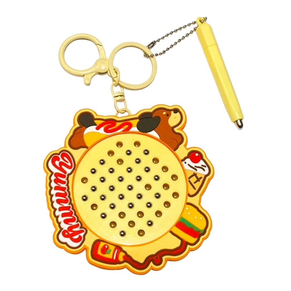 

Decompression Drawing Board Keychain with Steel Ball Drawing Toy Pendant for Kids Toys красный