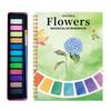 Watercolor Painting Kit for Beginners Step-by-Step Painting Guide with 12 Colors Flower Animal Theme Practice Workbook for Learning Blending