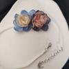 Simple Double Flowers Neckband Choker Necklace Jewelry Temperament Sweet Neck Chain Women Clavicle Chain Necklace