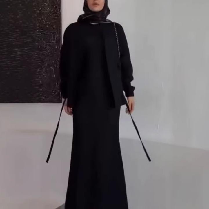 In the Autumn of 2026, the New European, American and Amazon Cross-border Long-sleeved Short Coat Long Dress Two-piece Set