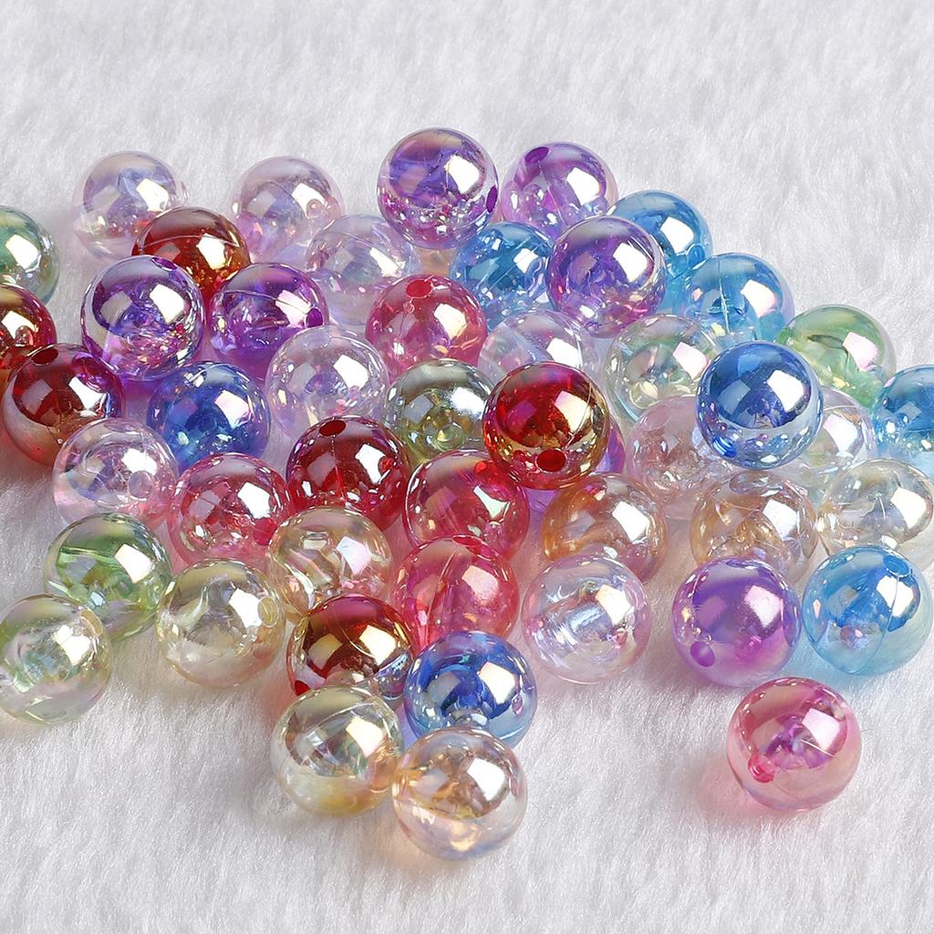 500g DIY Fashion Jewelry Accessory 6MM-12MM Acrylic Beads Round Shape 23 Colors Bracelet Department Spac