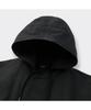 Customellow Black Detachable Fishtail Hood Coat Cwuas26111Bkx