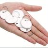 50 Pieces Metal Rim Tags Key Tags Round Paper Tags with Metal Rings for Car Keys and Door Keys, White