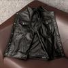 Genuine Leather Vest for Men Top Grain Cowhide Biker Jacket Heavyweight American Style Casual