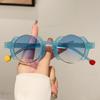 KAMMPT Round Sunglasses Men Women Fashion Hip Hop Casual Outdoor Sun Glasses Trendy Chic Brand Design Shades