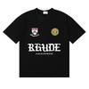 RHUDE Geometric Letter Print T-Shirt Mens Womens American Vintage Short Sleeve Tee