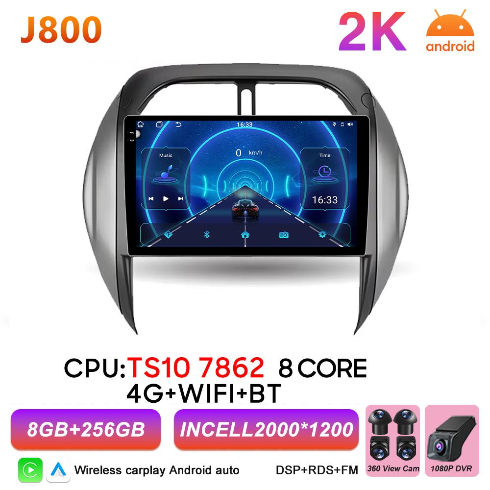 Android 16 Car Radio Carplay For Toyota RAV4 RAV 4 2003 2004 2005 Car Intelligent Systems Multimedia Player Wireless Head Unit