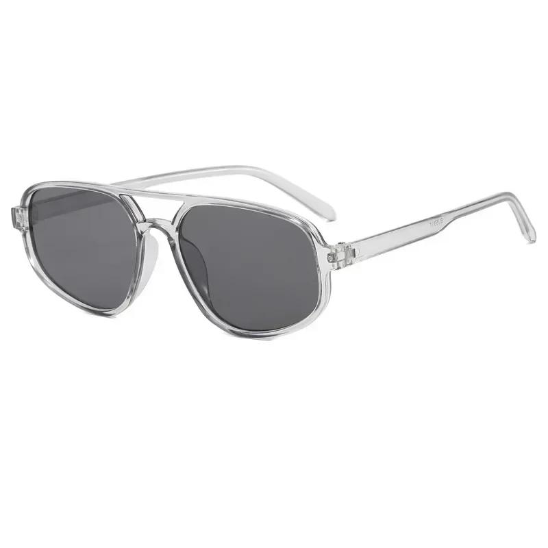 Women Retro Double Beam Sunglasses Summer Outdoor Ultraviole Proof Sun Glasses Men Shading Sunglasses UV400 Goggles