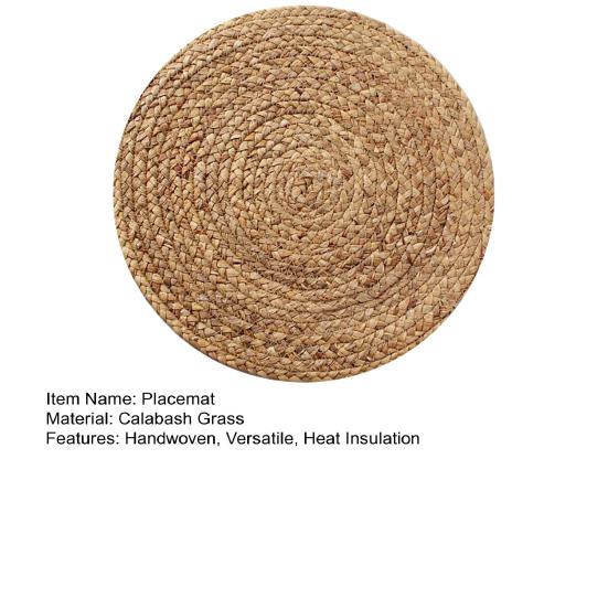 Handgefertigter Kürbisgras-Topfuntersetzer Untersetzer Hitzebeständige Tischsets für Küche Esstisch Rustikaler Tischschutz für Töpfe Pfannen Tassen Vielseitige Heimdekoration