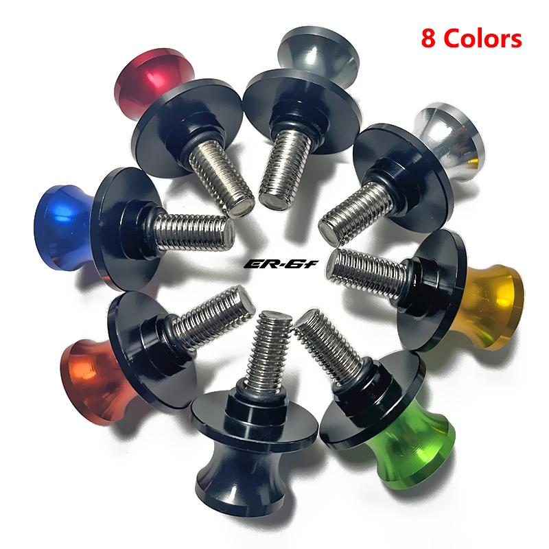 Für Kawasaki ER-6F ER6F 2009-2016 ER6 F 2015 2014 2013 Motorradzubehör CNC M6/M8/M10 Schwingarmspulen Schieber Ständerschrauben